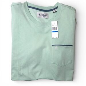 NWT Penguin light green pocket tee